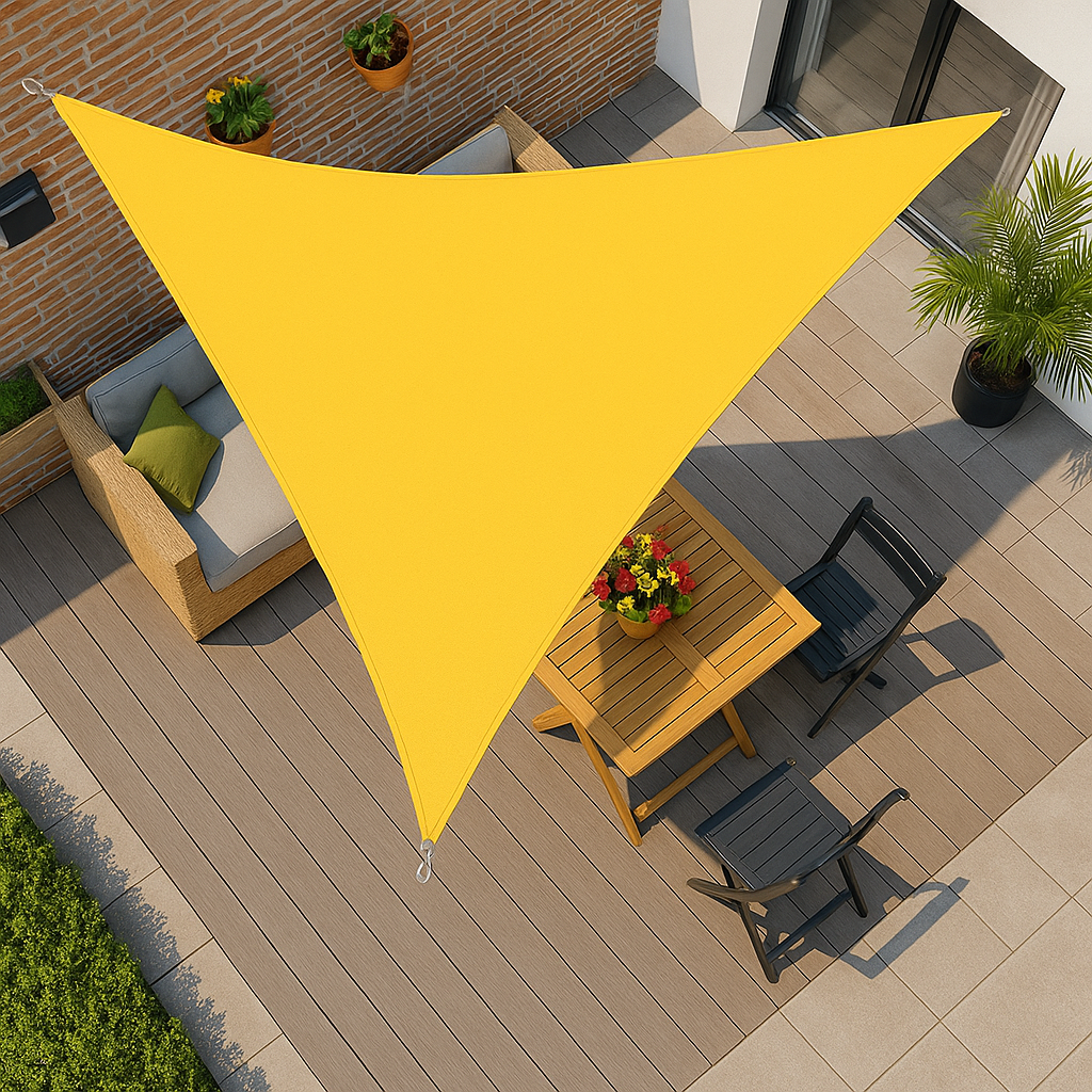 Voile D'ombrage Triangulaire Pehd Beige