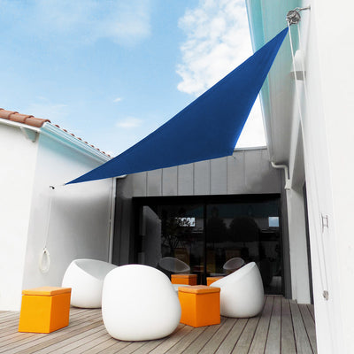 Voile D'ombrage Triangulaire Tissu Oxford Bleu 