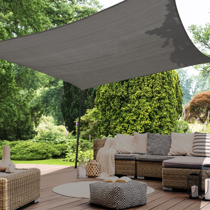 Voile D'ombrage Carré Pehd Anthracite