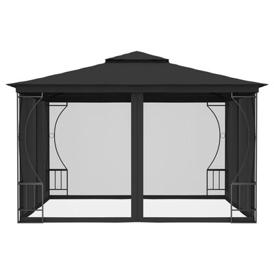 Tonnelle Anthracite avec moustiquaire – Confort protégé, de jour comme de nuit