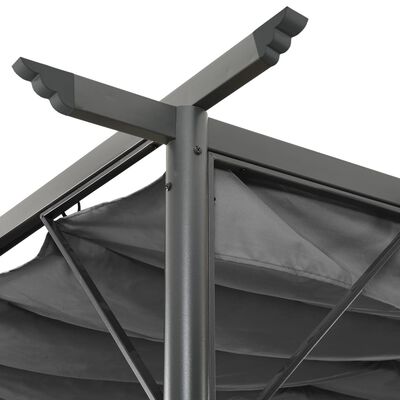 Pergola 3x3 m avec toit rétractable – Structure acier & toile 180 g/m²