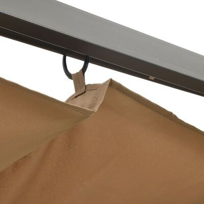 Pergola 3x3 m avec toit rétractable – Structure acier & toile 180 g/m²