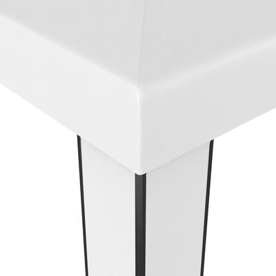Tonnelle 3x3/3x6 m avec toit double Blanche – Structure acier & toile résistante