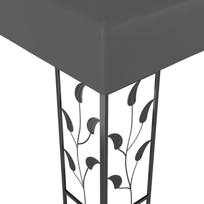 Tonnelle 3x3 m Anthracite avec guirlande LED solaire – Ambiance garantie, en toute sérénité