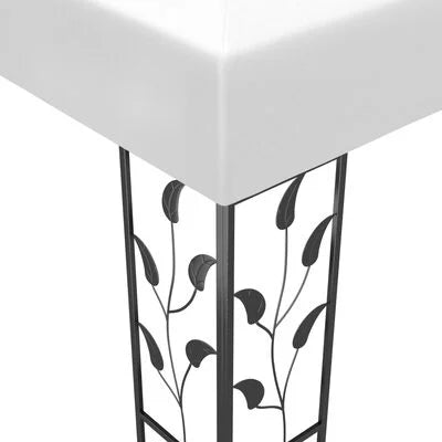 Tonnelle 3x3 m Blanche avec guirlande LED solaire – Ambiance garantie, en toute sérénité