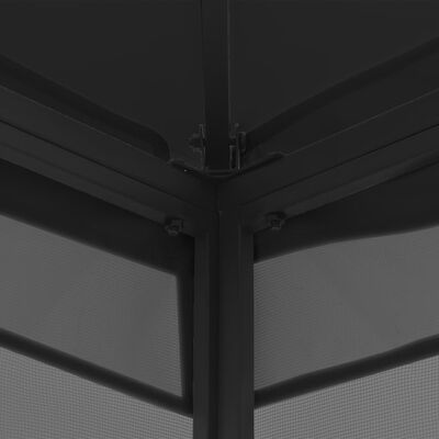 Tonnelle Anthracite avec moustiquaire – Confort protégé, de jour comme de nuit
