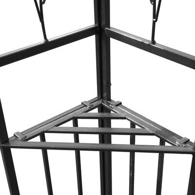 Tonnelle 3x3 m Anthracite avec guirlande LED solaire – Ambiance garantie, en toute sérénité