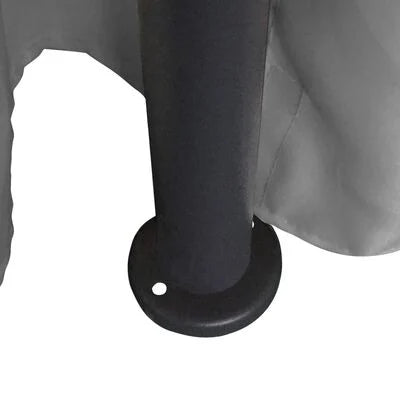 Tonnelle ronde anthracite 3,5 x 2,7 m – Acier thermolaqué, toit double & rideaux polyester