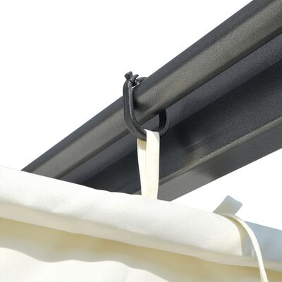 Pergola 3x3 m avec toit rétractable – Structure acier & toile 180 g/m²