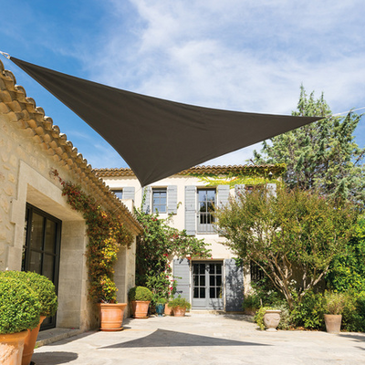 Voile D'ombrage Triangulaire Tissu Oxford Noir 