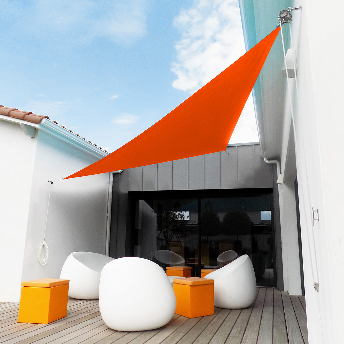 Voile D'ombrage Triangulaire Pehd Orange
