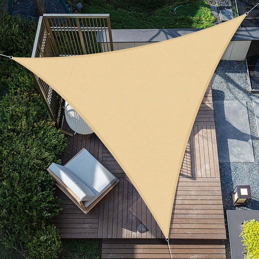 Voile D'ombrage Triangulaire Sable Pehd Sable