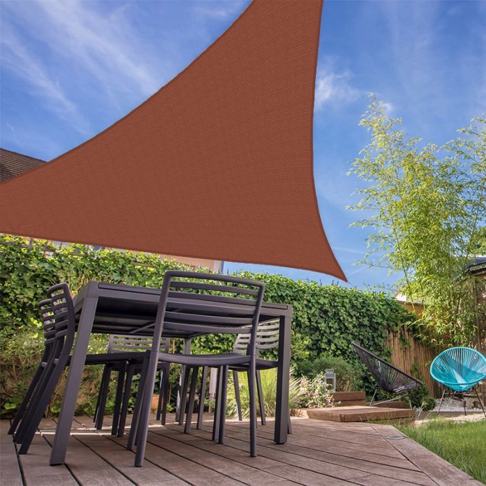 Voile D'ombrage Triangulaire Pehd Terre Cuite